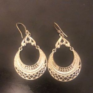Dangly silver earrings